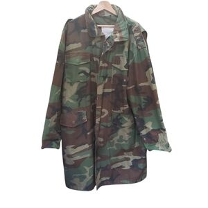 Rothco Ultra Force Field Coat Army Camo Zip Up Extra Long NO LINER Size XL FLAW